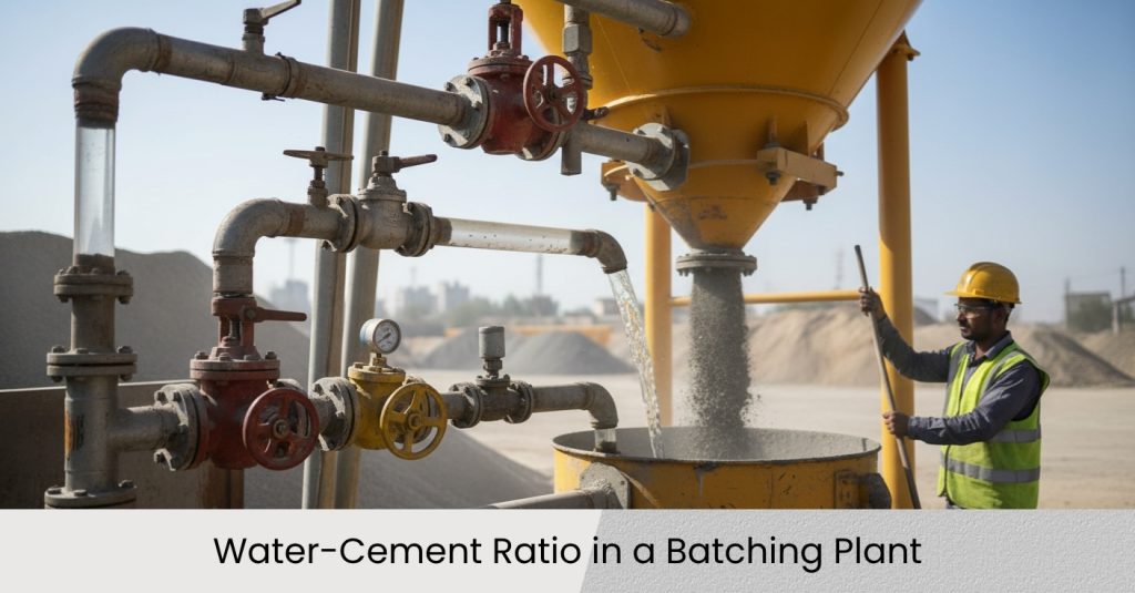 Water-Cement Ratio in a Batching Plant
