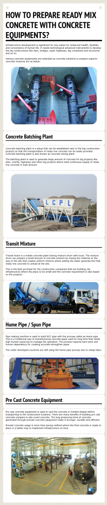 How To Prepare Ready Mix Concrete With Concrete Equipments?